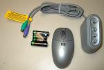 PS/2 cordless scrolling mouse – Includes RF receiver for mouse & keyboard, two AA batteries, and two AAA batteries – Horizon, Silver, Summer 2001 (USA) Part 5065-6718  , 5069-4849
