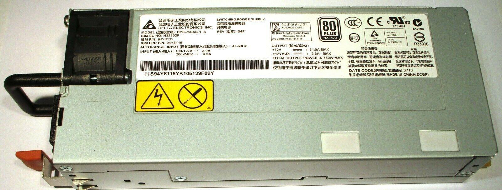 DPS 750AB 1 94Y8116 94y8115 94y8115 ibm 750 watt ac power supply for x3500 m4 x3550 m4 x3630 m4 x3650 m4